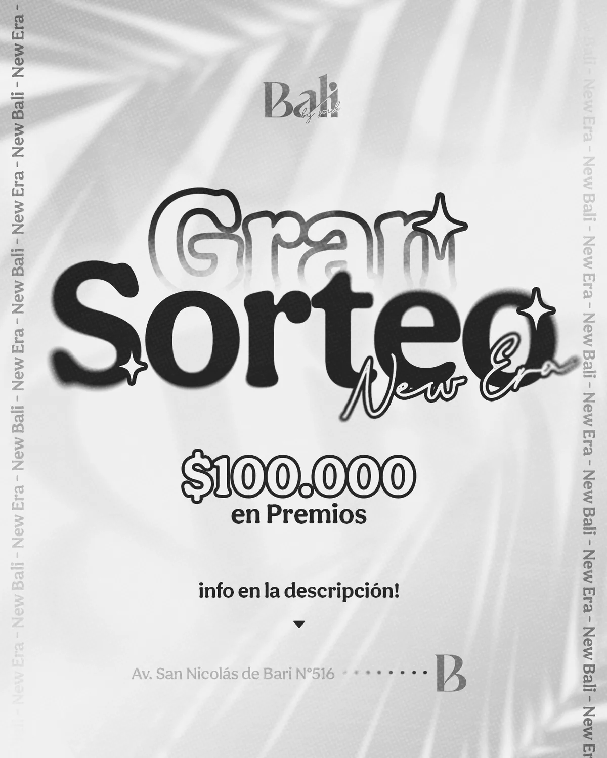 Flyer de sorteo de Bali by Soul.